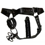 ZADO - STRINGI Z 3 PIERŚCIENIAMI NA PENISA I DILDO LATEKSOWE