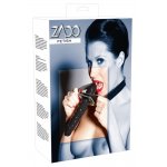 ZADO - SKÓRZANY PAS Z LATEKSOWYM DILDO I KNEBLEM