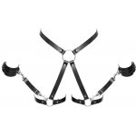 ZADO - PAS BIODROWY SKÓRZANY Z KAJDANKAMI I MANKIETAMI NA NOGI