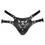 ZADO - SKÓRZANY PAS BIODROWY STRAP-ON Z 2 PIERŚCIENIAMI