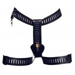 ZADO - STRINGI BDSM REGULOWANE Z ZAMKIEM I KŁÓDKĄ