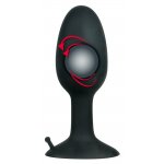 MALY ZAOKRĄGLONY KOREK ANALNY Z KULKĄ STYMULACYJNĄ/SMALL SILICONE PLUG