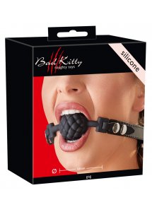 SILIKONOWY KNEBEL CZARNY/SILICONE BALL GAG