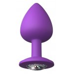 KOREK ANALNY Z KAMIENIEM SZLACHETNYM (DUŻY) 9,6CM