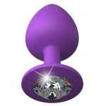 KOREK ANALNY Z KAMIENIEM SZLACHETNYM (DUŻY) 9,6CM