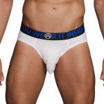 MACHO MX074 - SEKSOWNE KRÓTKIE DOPASOWANE MĘSKIE SLIPY BIAŁE