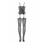 OBSESSIVE F211 BODYSTOCKING CZARNE WZORZYSTE 50005-8