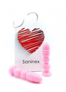 SANINEX - SILIKONOWE ELASTYCZNE DILDO RÓŻOWE 13.5 CM