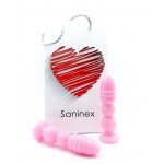 SANINEX - SILIKONOWE ELASTYCZNE DILDO RÓŻOWE 13.5 CM